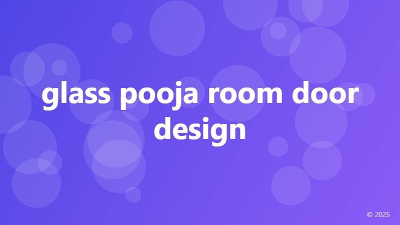 glass pooja room door design