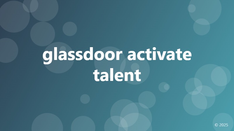 glassdoor activate talent