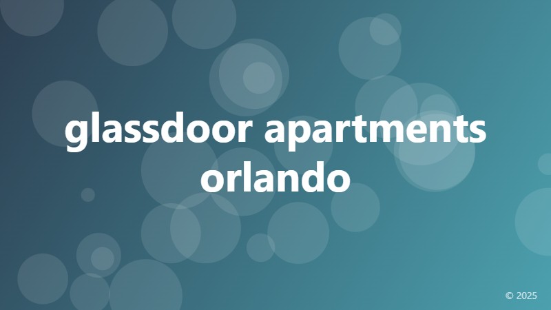 glassdoor apartments orlando
