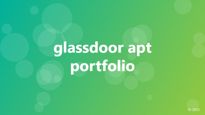 glassdoor apt portfolio