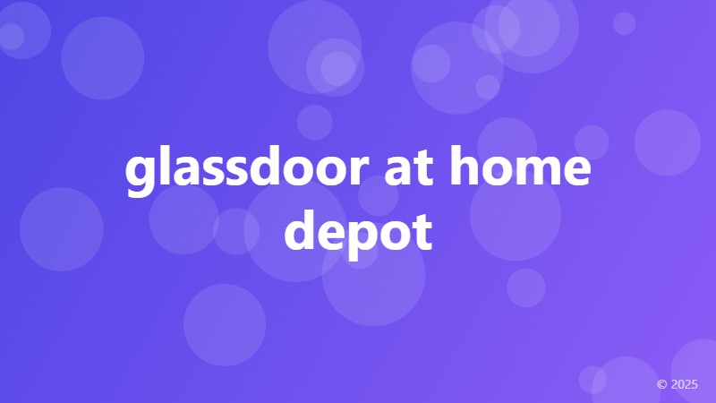 glassdoor at home depot