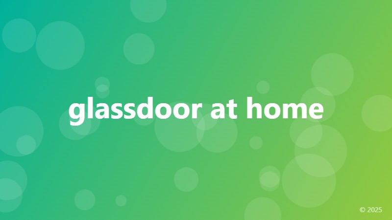 glassdoor at home