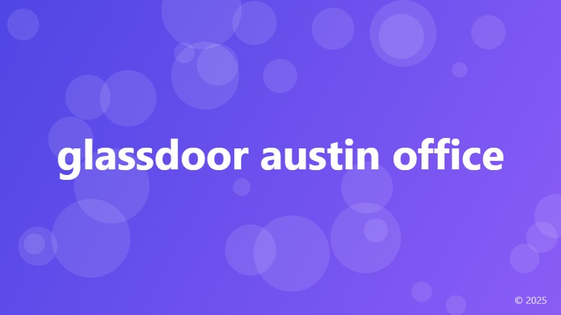 glassdoor austin office