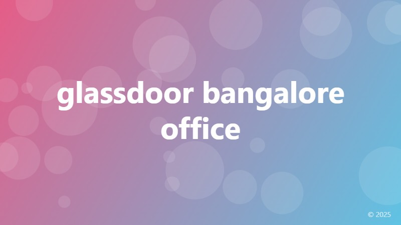 glassdoor bangalore office