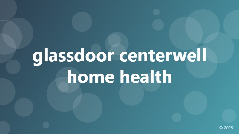glassdoor centerwell home health