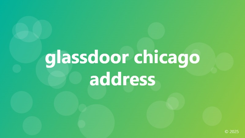 glassdoor chicago address