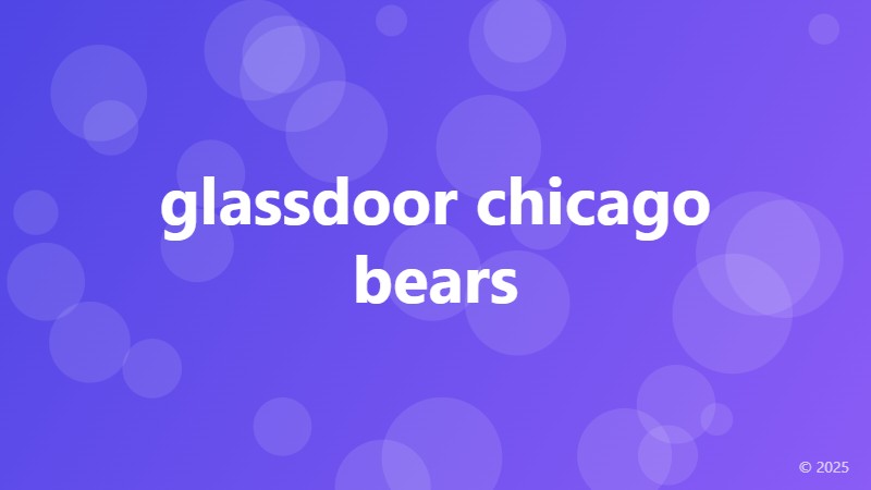 glassdoor chicago bears