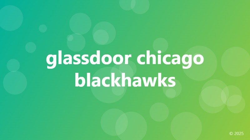 glassdoor chicago blackhawks
