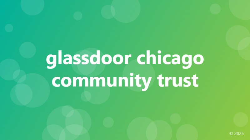 glassdoor chicago community trust