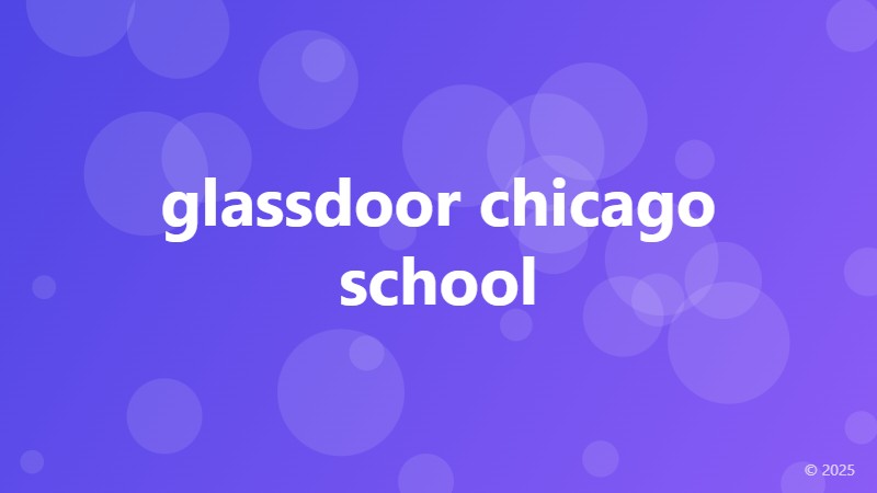 glassdoor chicago school