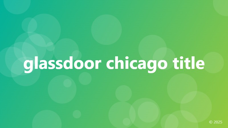 glassdoor chicago title
