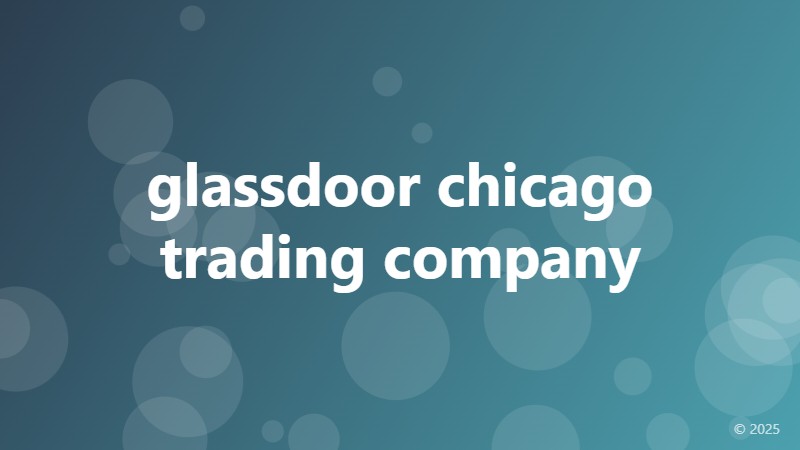 glassdoor chicago trading company