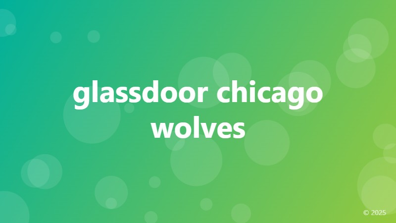 glassdoor chicago wolves
