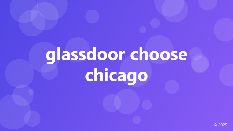glassdoor choose chicago