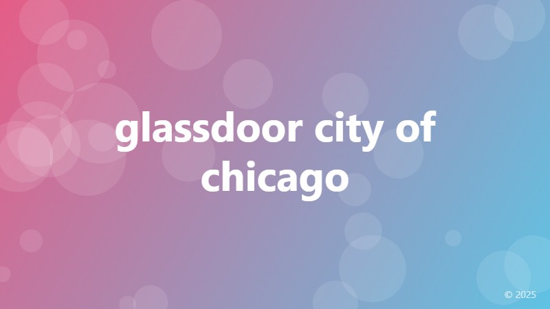 glassdoor city of chicago