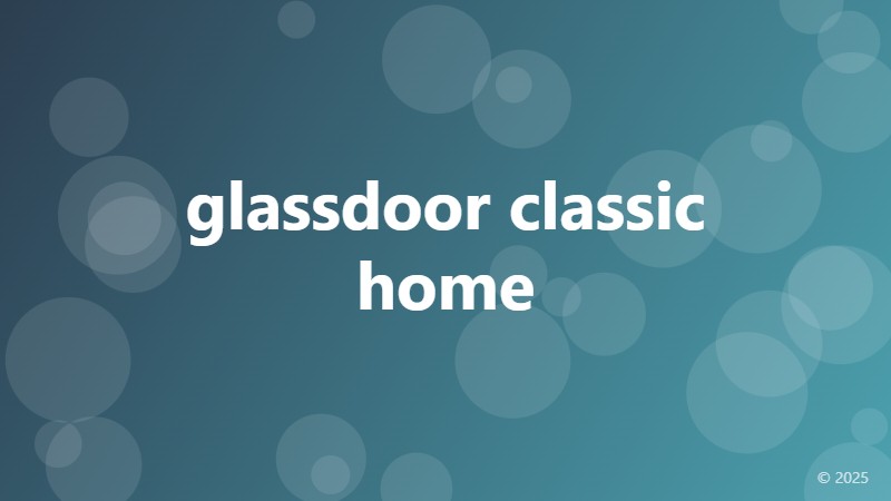 glassdoor classic home