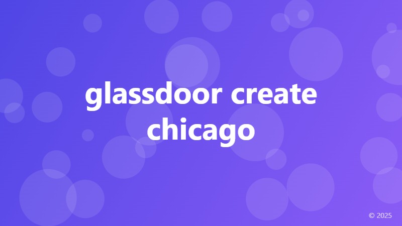 glassdoor create chicago