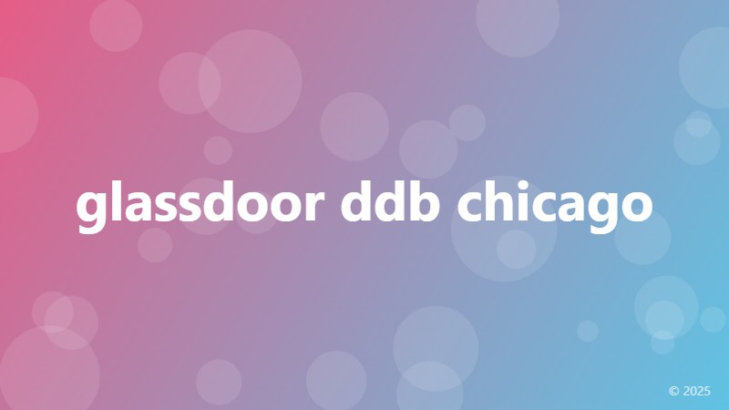glassdoor ddb chicago