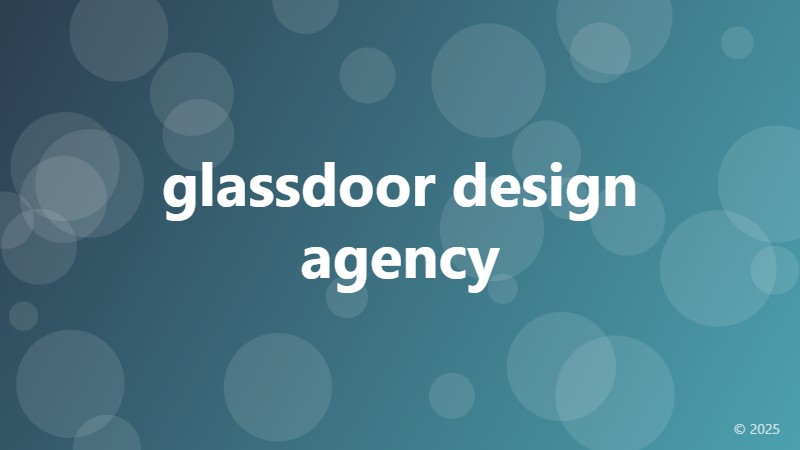 glassdoor design agency