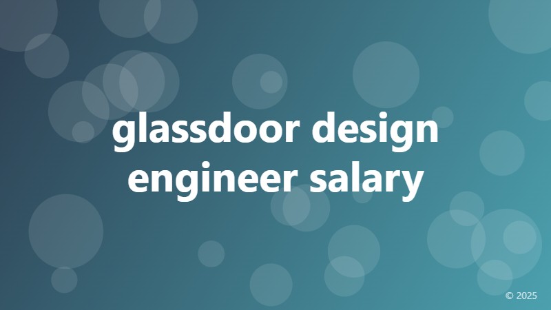 glassdoor design engineer salary
