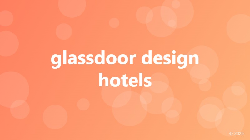 glassdoor design hotels