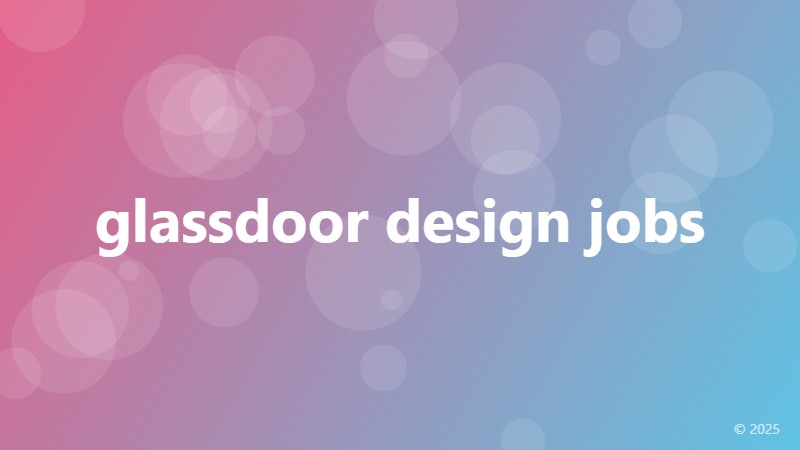 glassdoor design jobs