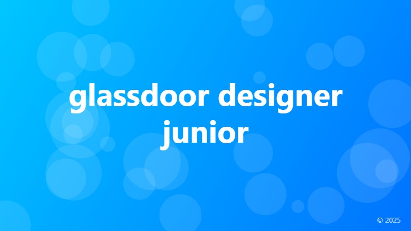 glassdoor designer junior