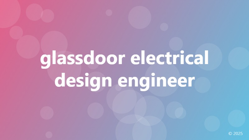 glassdoor electrical design engineer