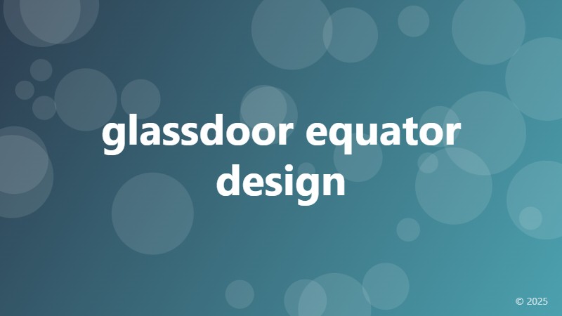 glassdoor equator design