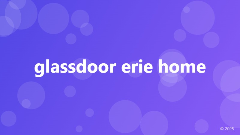 glassdoor erie home