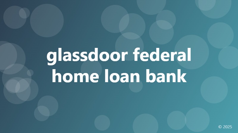 glassdoor federal home loan bank