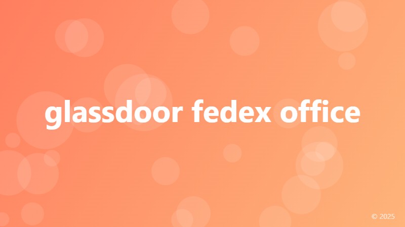 glassdoor fedex office