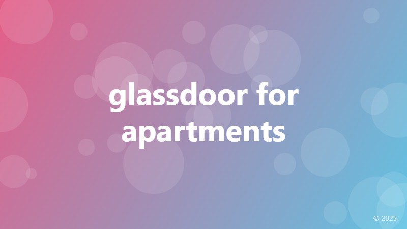 glassdoor for apartments