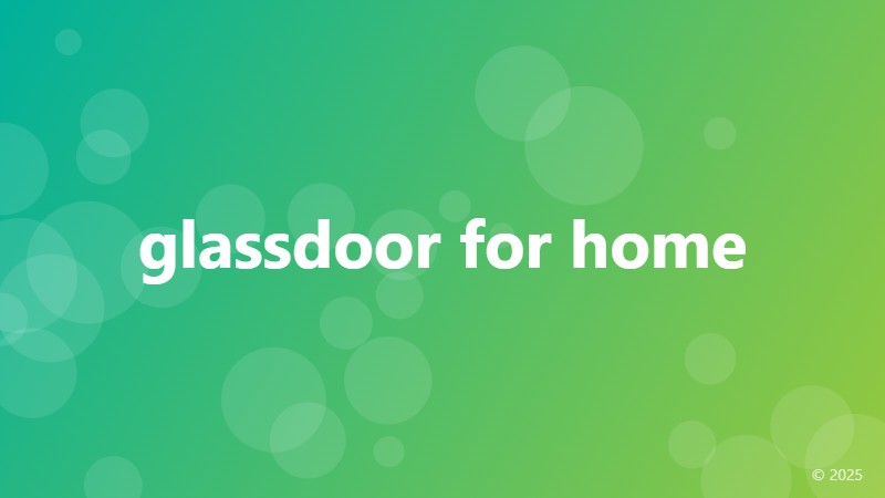 glassdoor for home