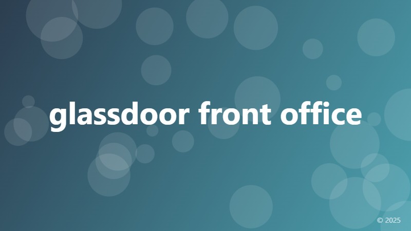 glassdoor front office
