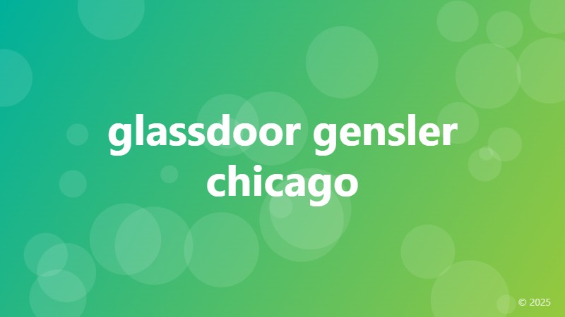 glassdoor gensler chicago