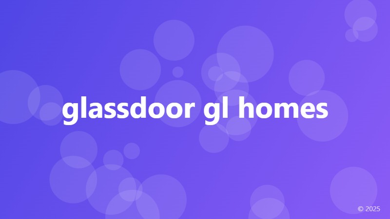 glassdoor gl homes