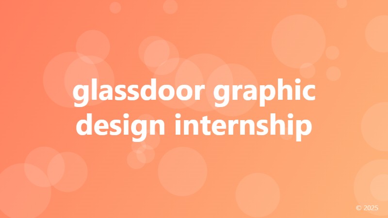 glassdoor graphic design internship