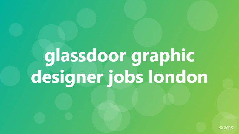 glassdoor graphic designer jobs london