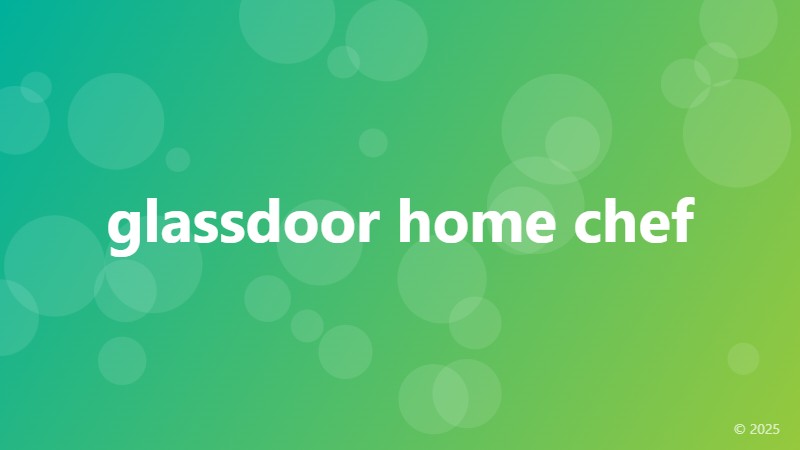 glassdoor home chef