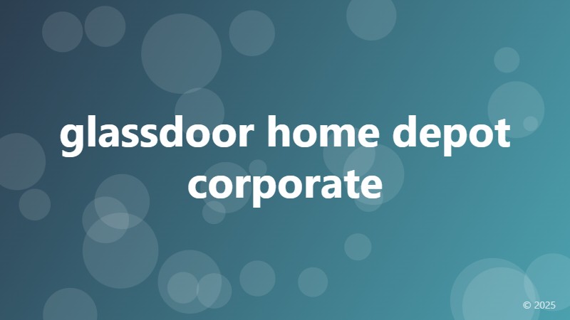 glassdoor home depot corporate