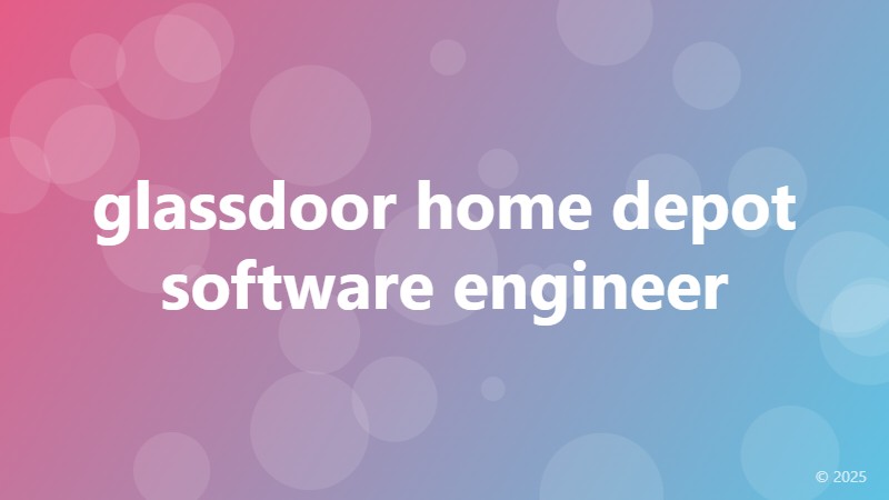 glassdoor home depot software engineer