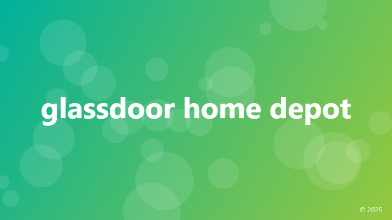 glassdoor home depot