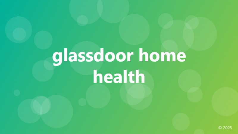 glassdoor home health