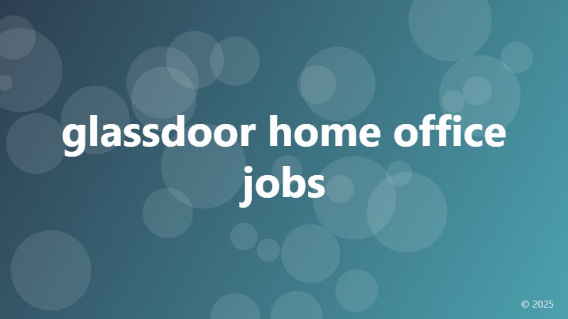 glassdoor home office jobs