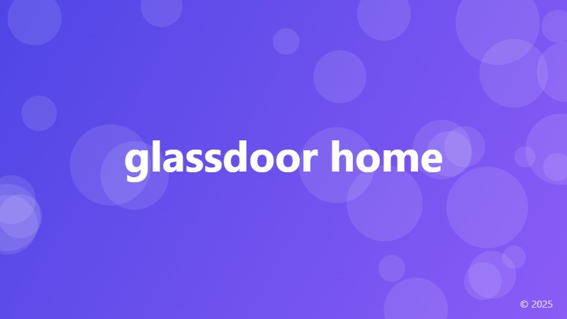 glassdoor home