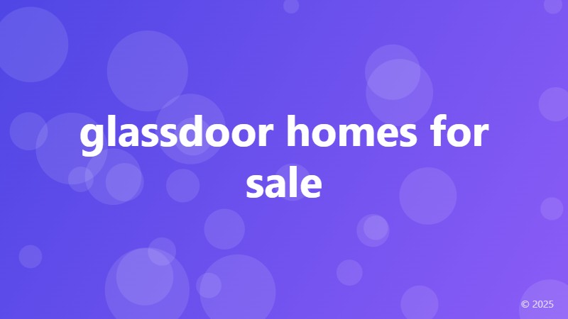 glassdoor homes for sale