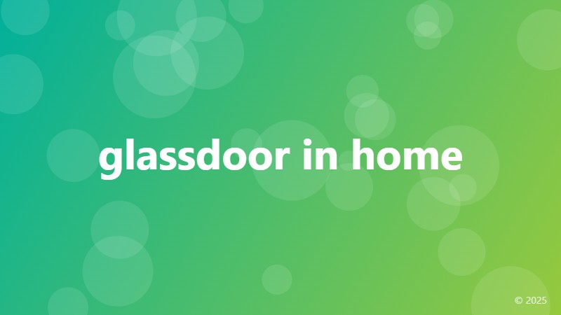 glassdoor in home