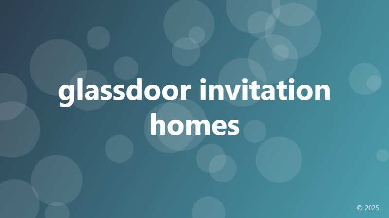 glassdoor invitation homes