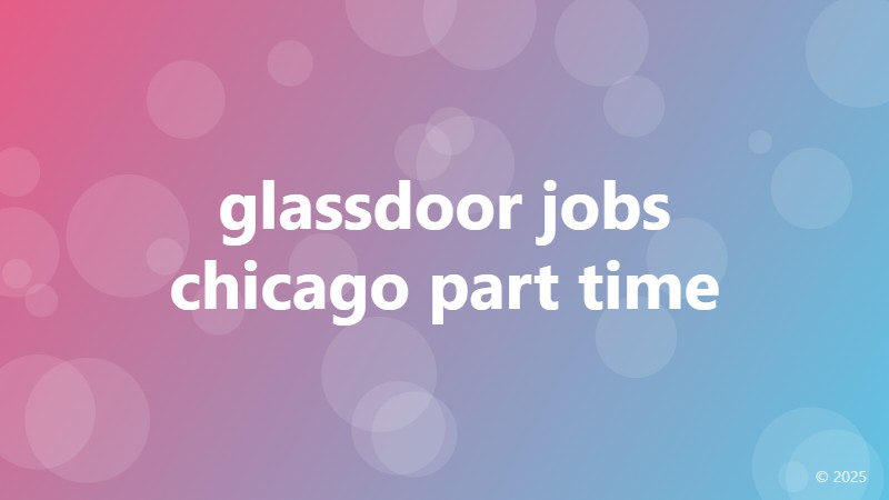 glassdoor jobs chicago part time